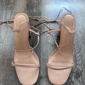 Elegant Nude Strappy Sandals